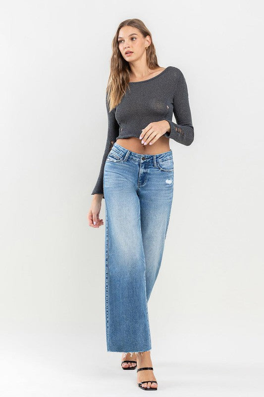 VERVET MID RISE WIDE LEG JEAN VIVIENNE