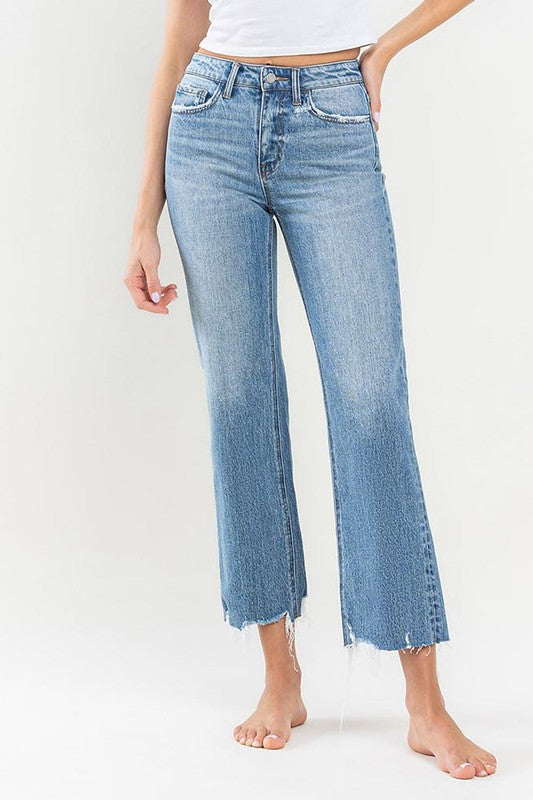 VERVET HIGH RISE CROP WIDE LEG JEAN VIOLET