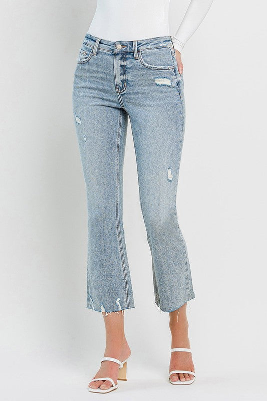 LOVERVET HIGH RISE KICK FLARE JEANS CALLIE