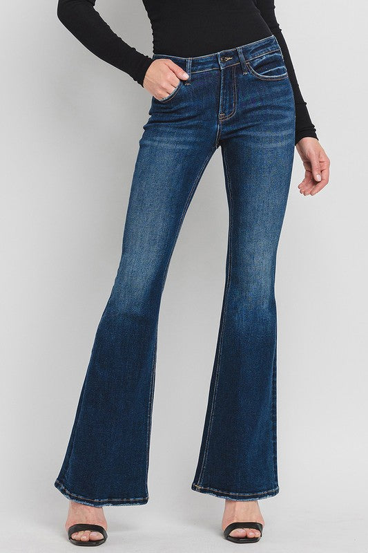 LOVERVET MID RISE SUPER FLARE JEANS TATE