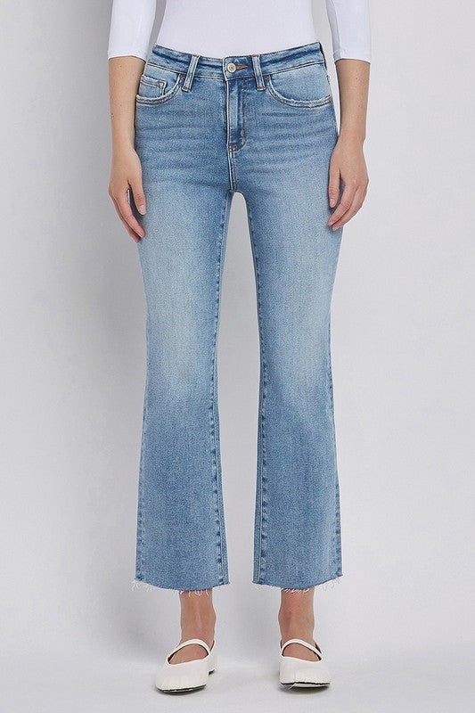 LOVERVET HIGH RISE KICK FLARE JEANS WHITNEY
