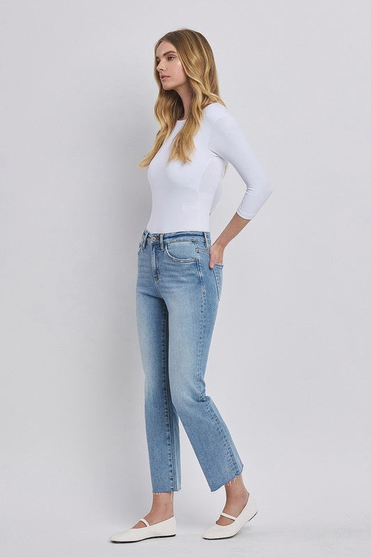 LOVERVET HIGH RISE KICK FLARE JEANS WHITNEY