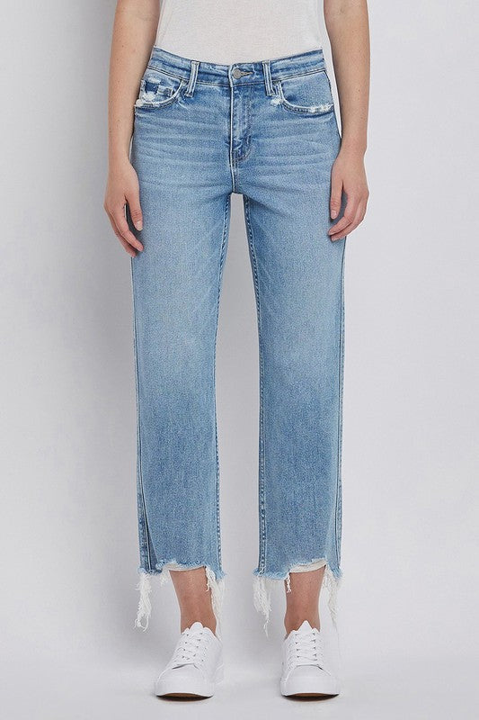 VERVET HIGH RISE REGULAR STRAIGHT JEANS FRANCESCA