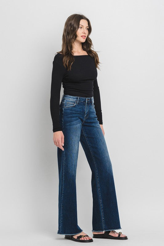 FLYING MONKEY HIGH RISE WIDE LEG JEANS OLIVIA
