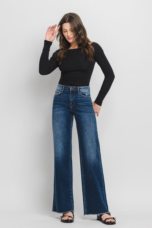 FLYING MONKEY HIGH RISE WIDE LEG JEANS OLIVIA