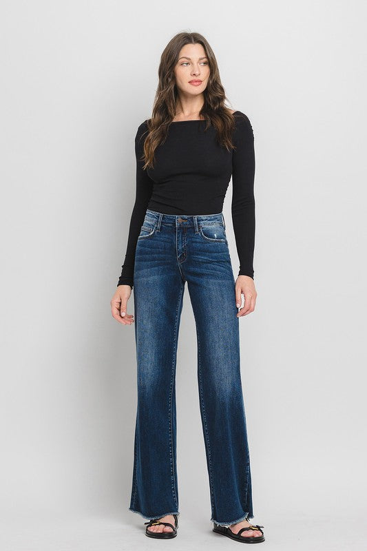 FLYING MONKEY HIGH RISE WIDE LEG JEANS OLIVIA