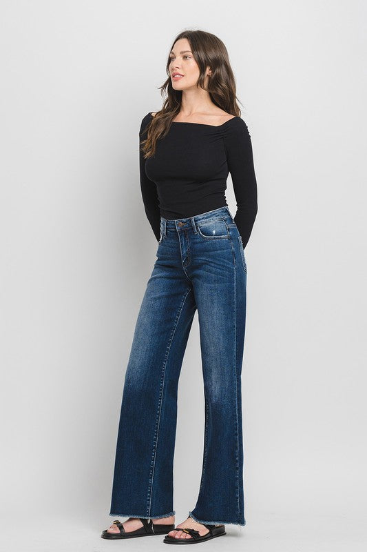 FLYING MONKEY HIGH RISE WIDE LEG JEANS OLIVIA