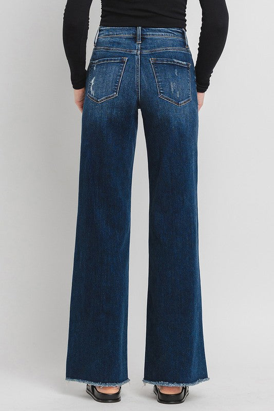 FLYING MONKEY HIGH RISE WIDE LEG JEANS OLIVIA