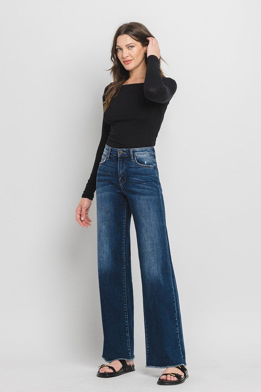 FLYING MONKEY HIGH RISE WIDE LEG JEANS OLIVIA