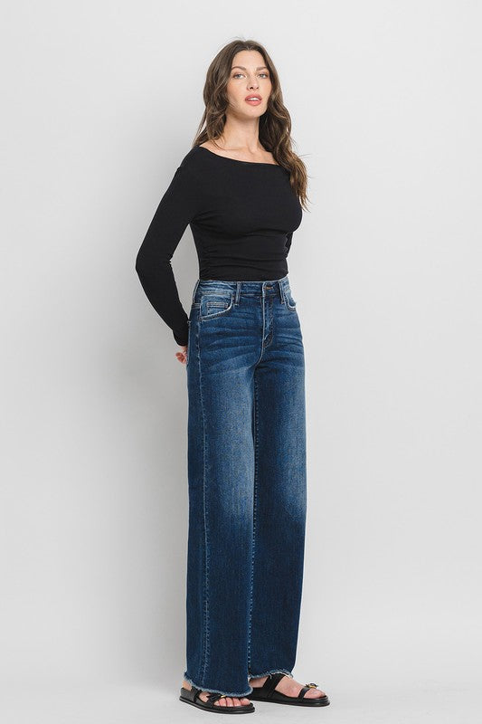 FLYING MONKEY HIGH RISE WIDE LEG JEANS OLIVIA