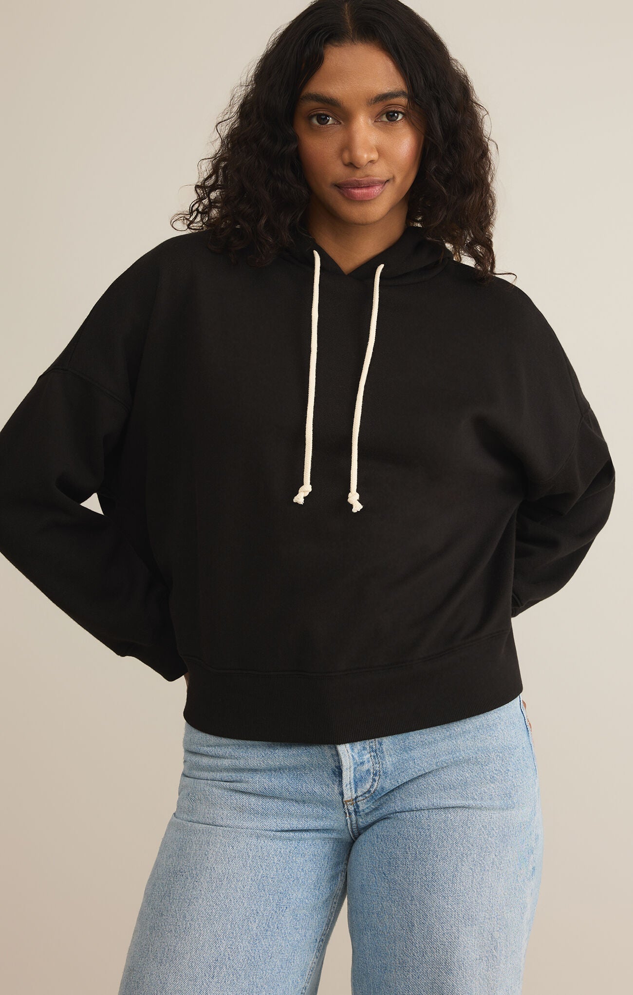 Z SUPPLY INFIELD HOODIE BLACK