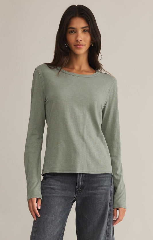 Z SUPPLY ARLET SLUB TOP SAGE GREEN