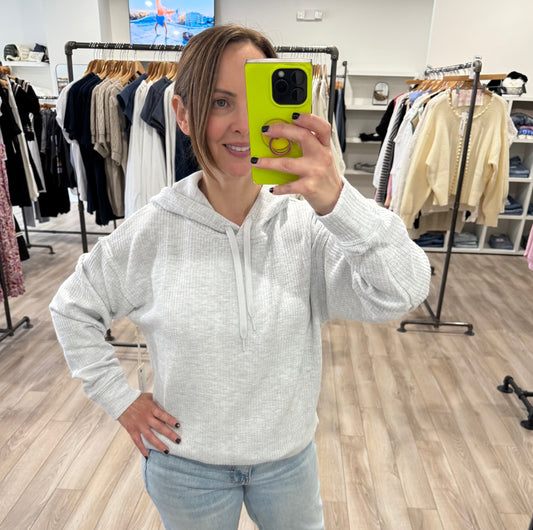 OCEAN DRIVE ASH GREY HOODIE