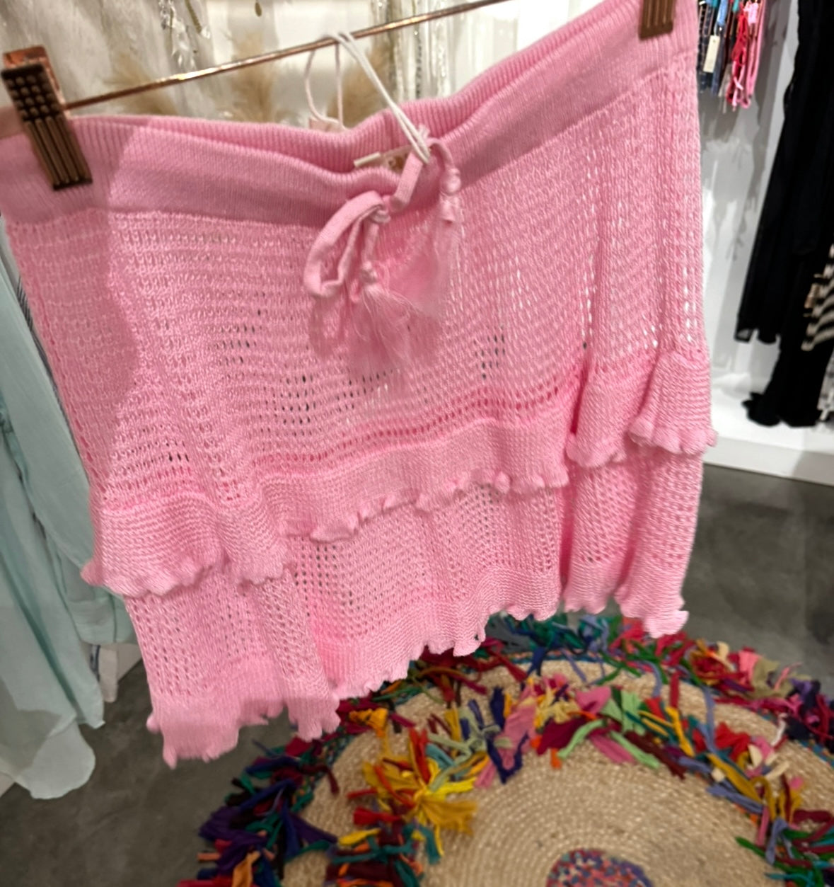 SURF GYPSY PINK SAND MESH KNIT SKIRT FINAL SALE