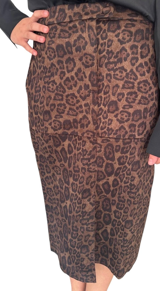 THML CHEETAH SUEDE SKIRT