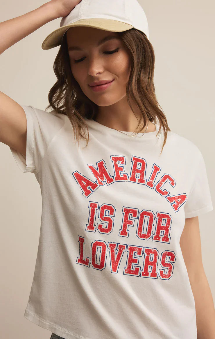 Z SUPPLY AMERICA IS FOR LOVERS TOURIST TEE FINAL SALE