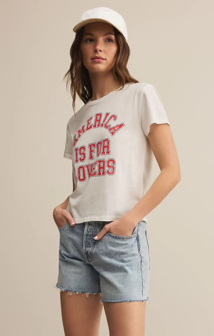 Z SUPPLY AMERICA IS FOR LOVERS TOURIST TEE FINAL SALE