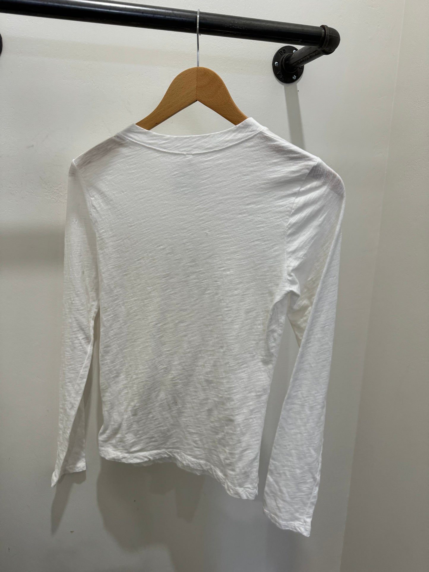 HASHTTAG WHITE VINTAGE DYE COTTON SLUB LONG SLEEVE