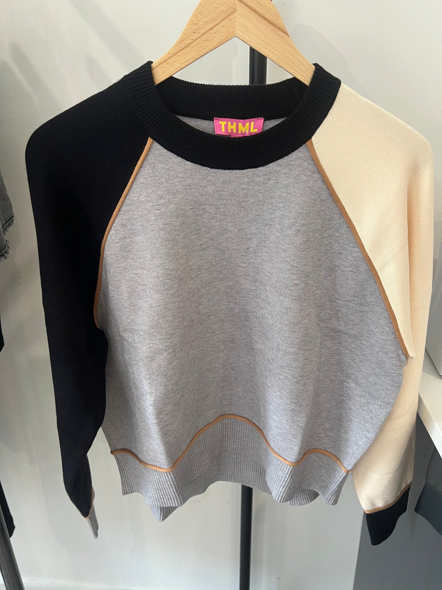 THML COLBIE COLOR BLOCK RAGLAN SWEATER
