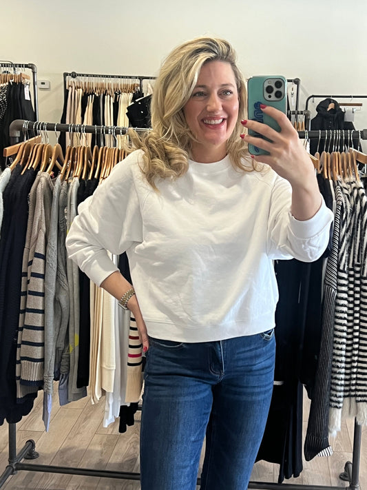 Z SUPPLY RESET SWEATSHIRT WHITE