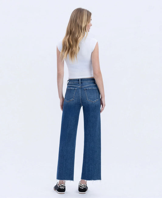 FLYING MONKEY HIGH RISE TROUSER PRESS WIDE LEG JEANS REMY