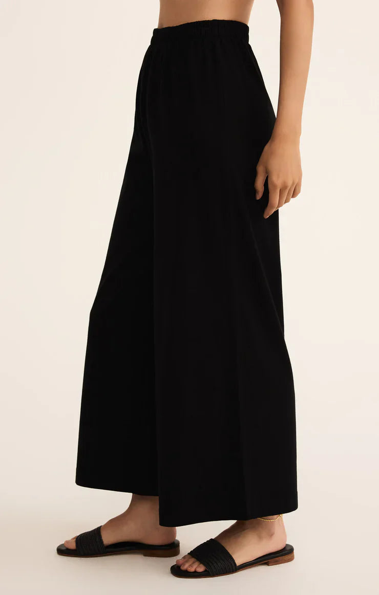 Z SUPPLY SCOUT JERSEY FLARE PANT TRUE BLACK