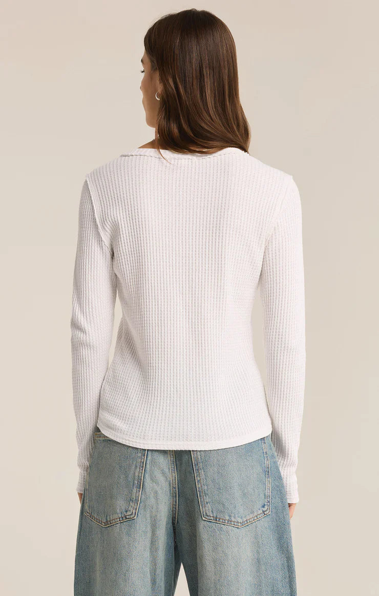 Z SUPPLY ARLET THERMAL TOP WHITE