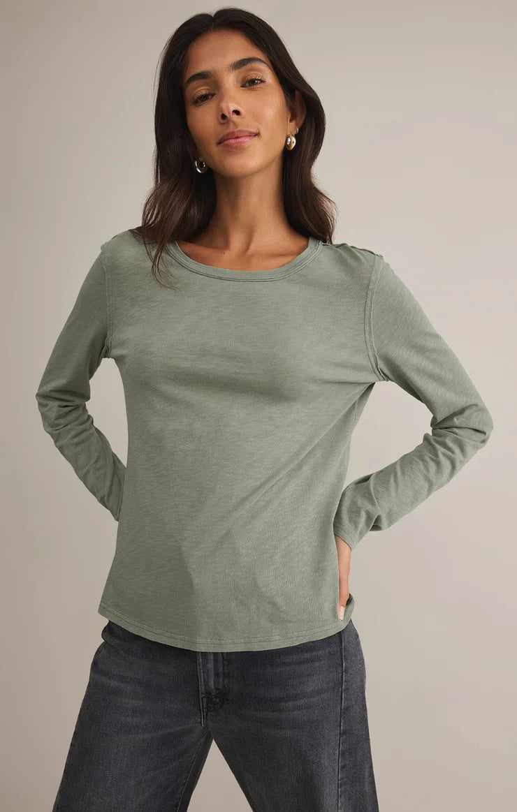 Z SUPPLY ARLET SLUB TOP SAGE GREEN