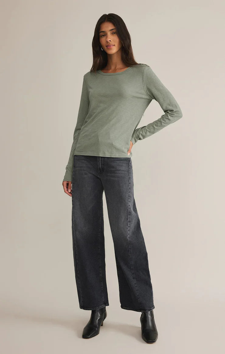 Z SUPPLY ARLET SLUB TOP SAGE GREEN