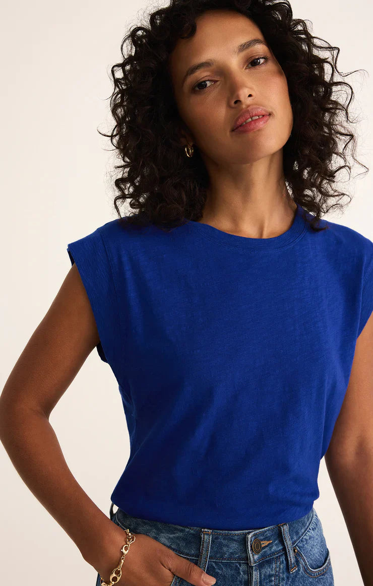 Z SUPPLY CAMINO TOP OCEANSIDE BLUE