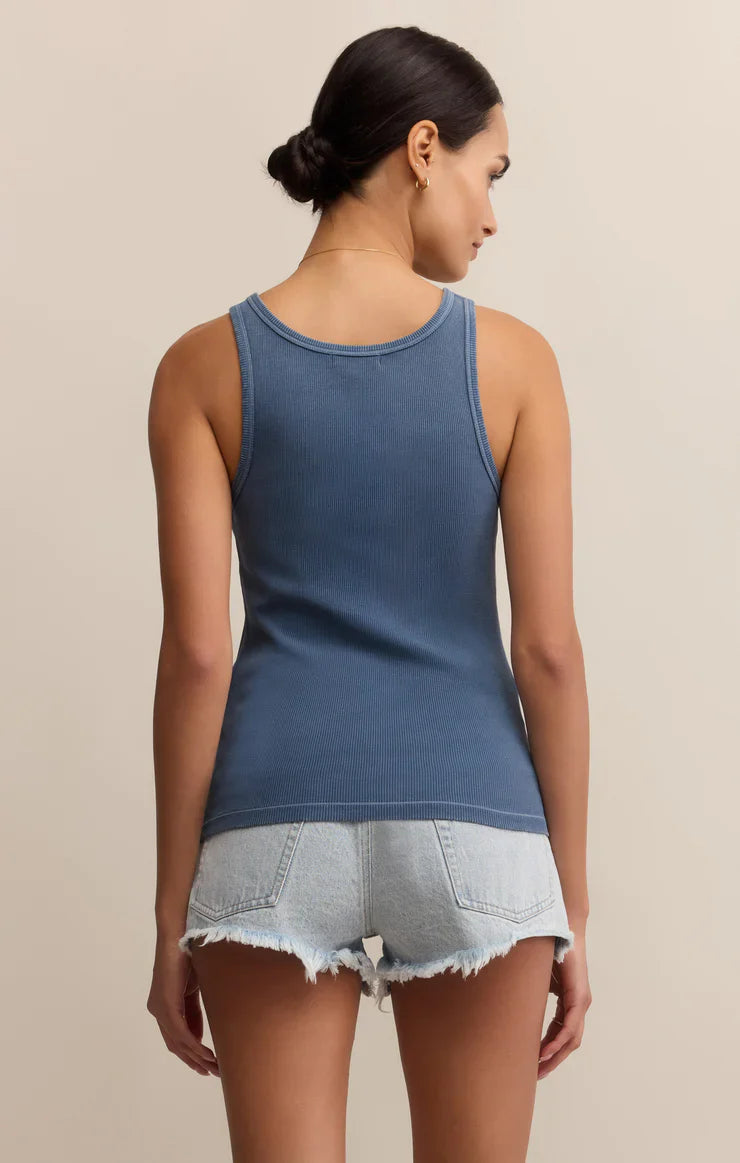 Z SUPPLY CLASSIC SCOOP RIB TANK VINTAGE INDIGO