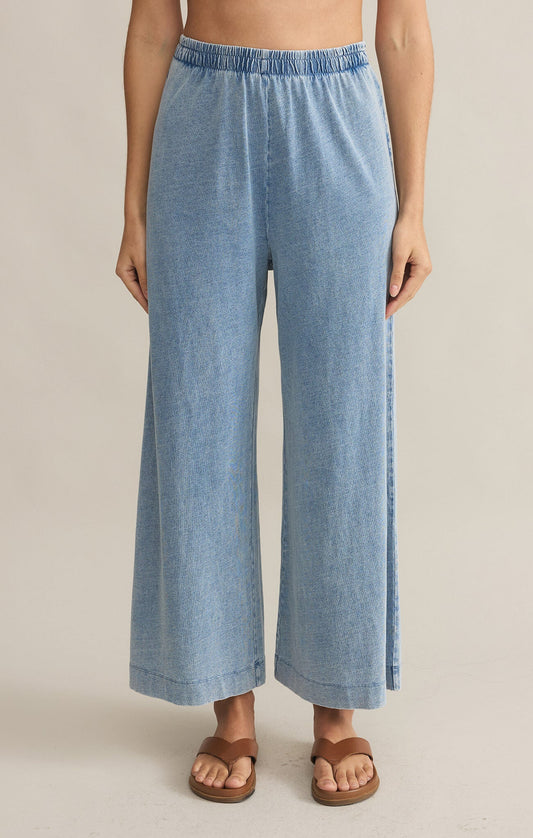 Z SUPPLY SCOUT JERSEY DENIM PANT MEDIUM INDIGO