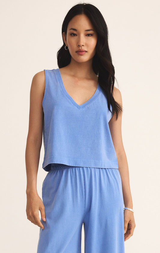Z SUPPLY SLOANE V-NECK TANK BAY BLUE