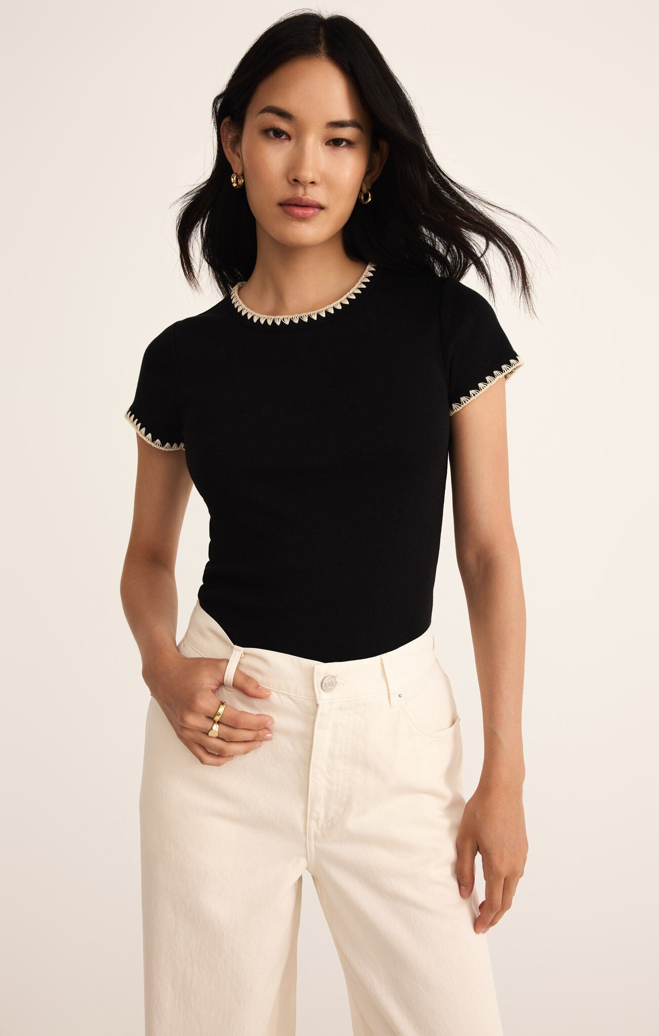 Z SUPPLY CASSIS WHIPSTITCH RIB TEE