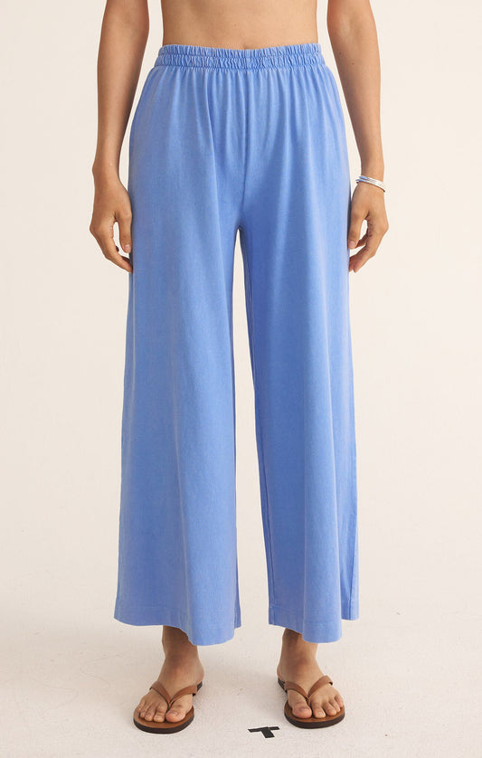 Z SUPPLY SCOUT JERSEY FLARE PANT BAY BLUE