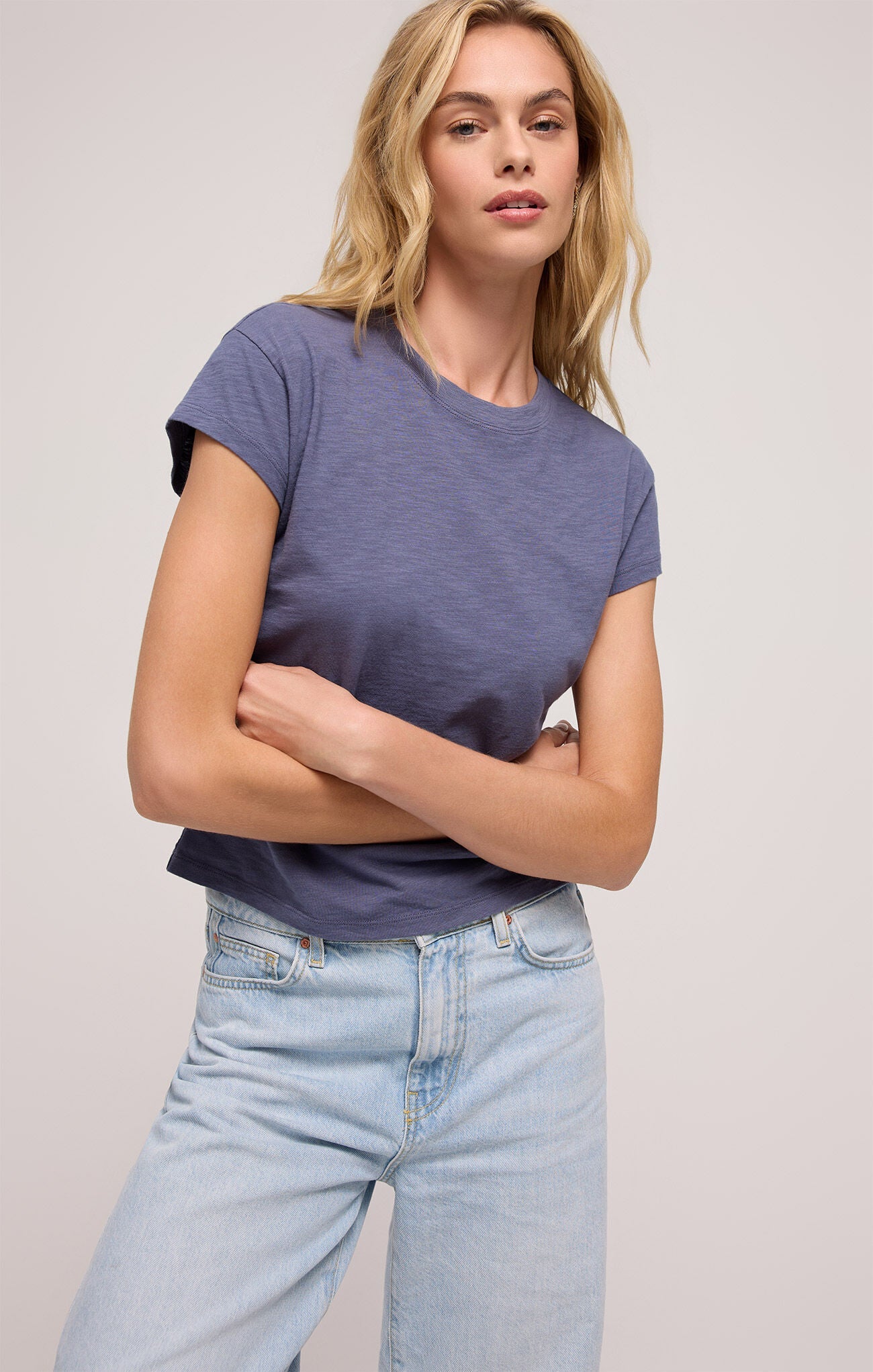 Z SUPPLY MODERN SLUB TEE WORN BLUE