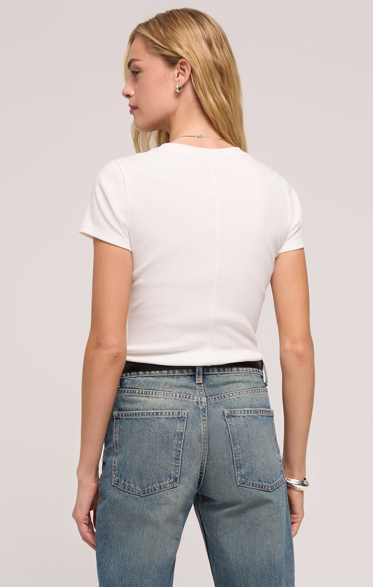 Z SUPPLY SIRENA SHORT SLEEVE TEE WHITE