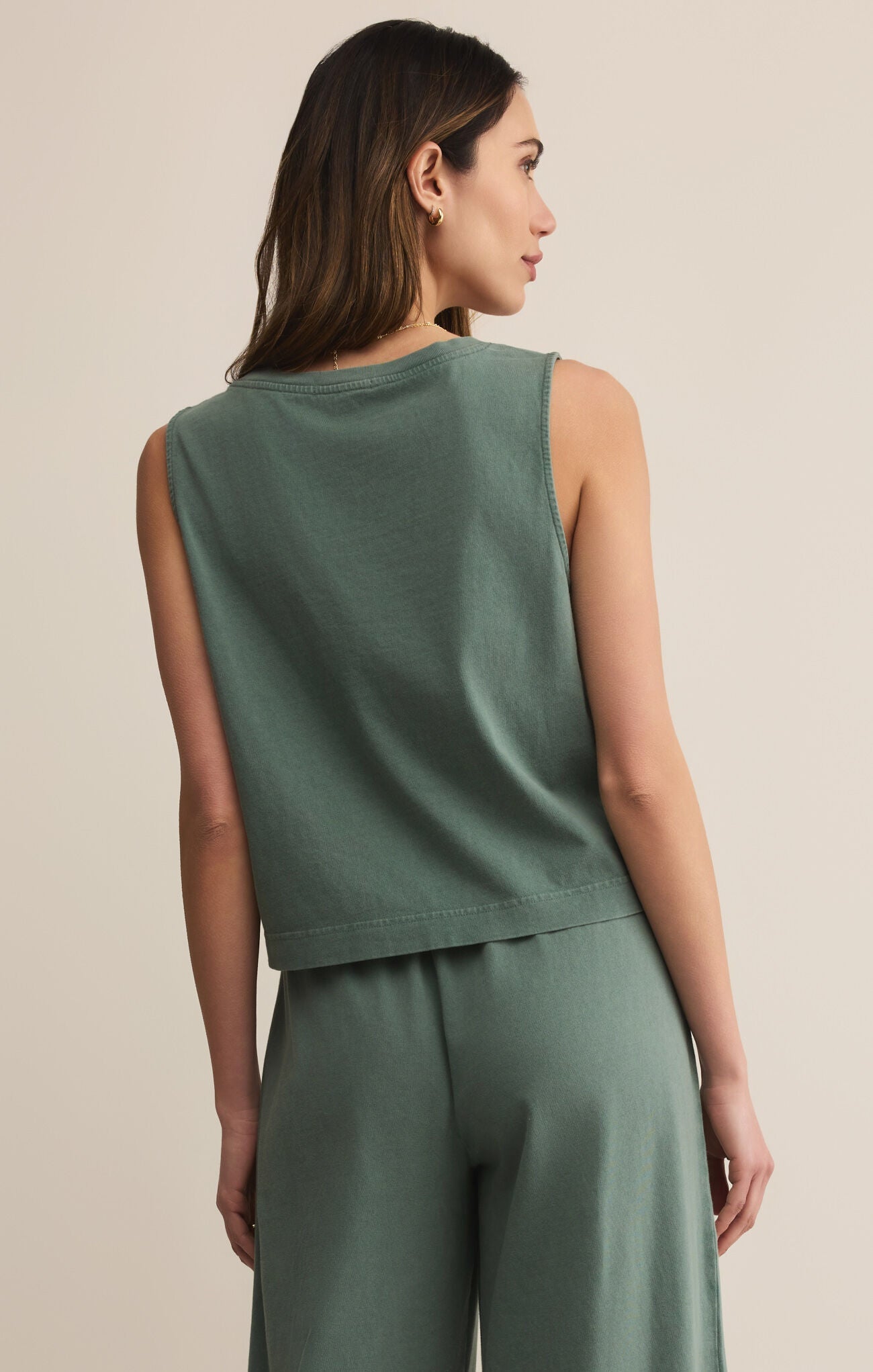 Z SUPPLY SLOANE V-NECK TANK HUNTER GREEN