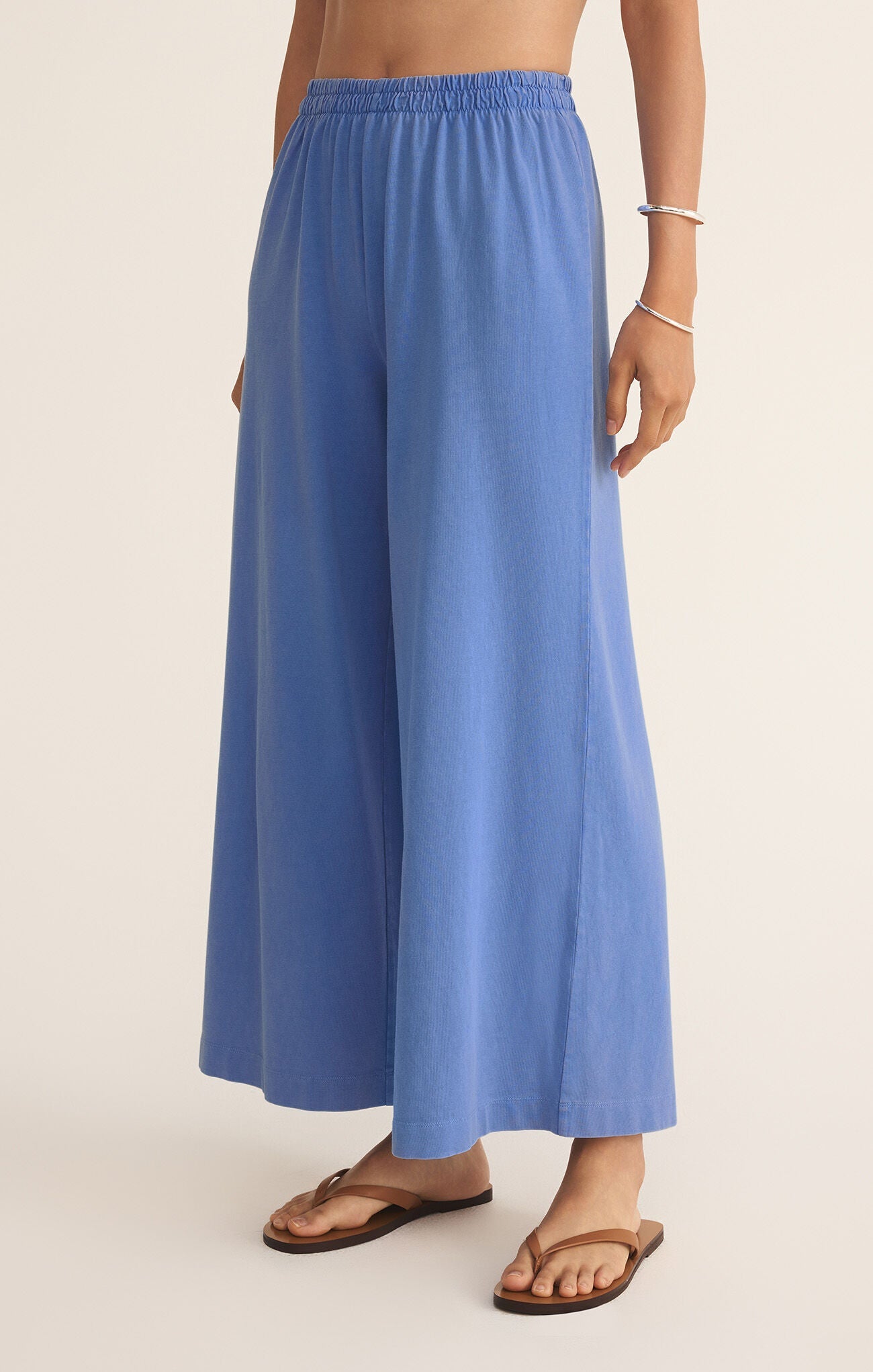 Z SUPPLY SCOUT JERSEY FLARE PANT BAY BLUE