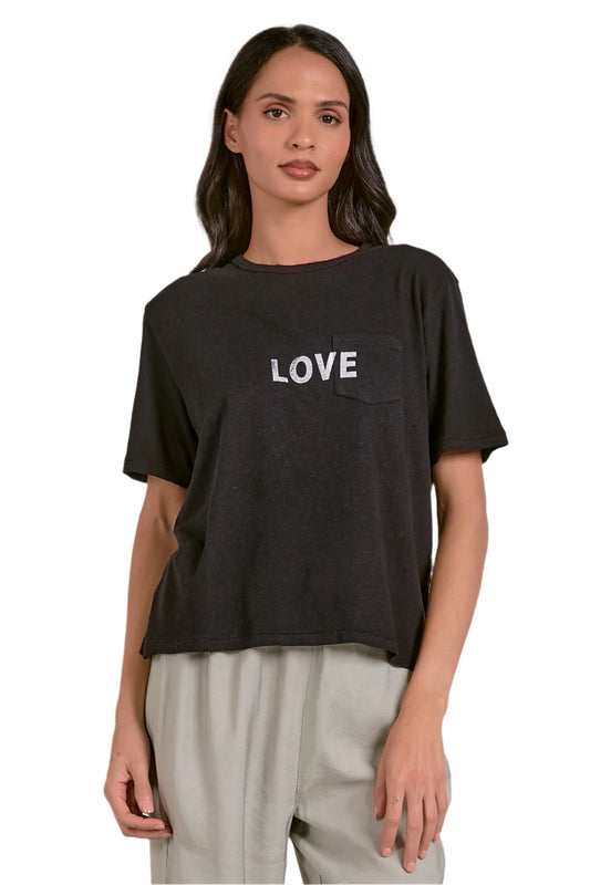 ELAN BLACK LOVE GRAPHIC TEE