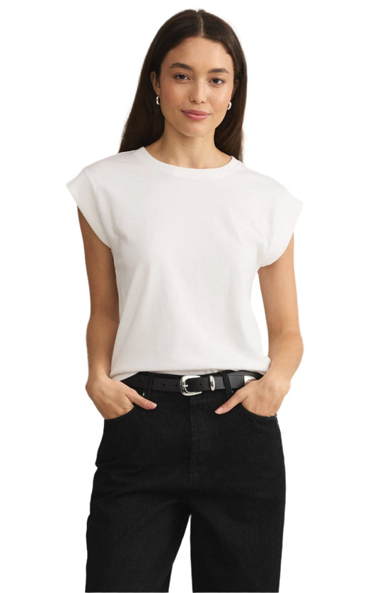 Z SUPPLY CAMINO TEE WHITE