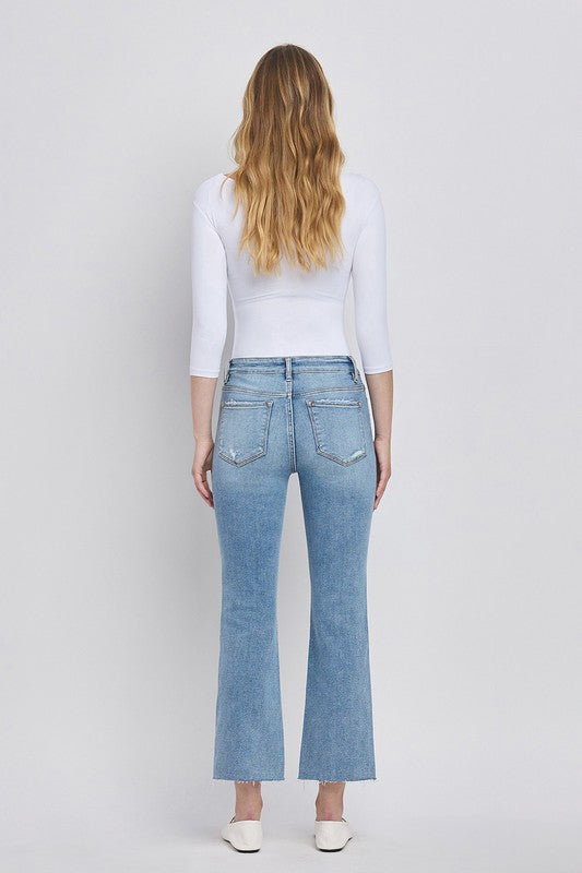 LOVERVET HIGH RISE KICK FLARE JEANS WHITNEY