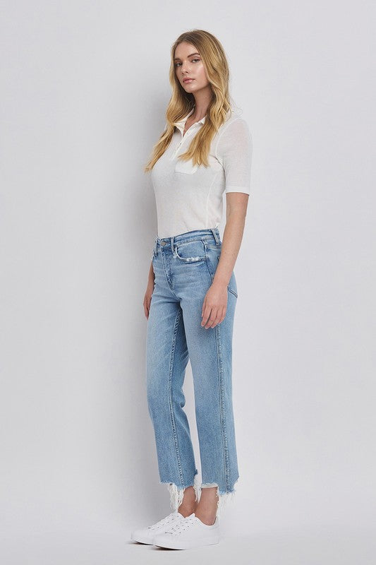 VERVET HIGH RISE REGULAR STRAIGHT JEANS FRANCESCA