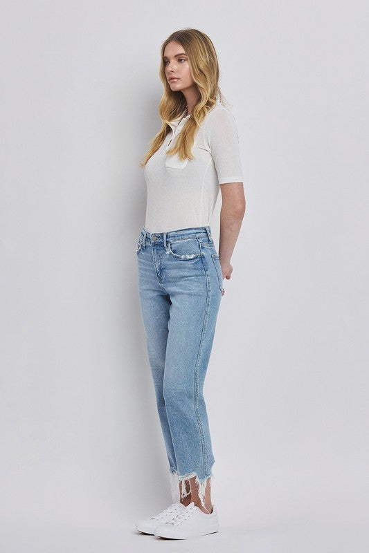 VERVET HIGH RISE REGULAR STRAIGHT JEANS FRANCESCA