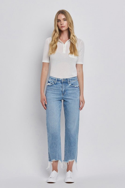 VERVET HIGH RISE REGULAR STRAIGHT JEANS FRANCESCA
