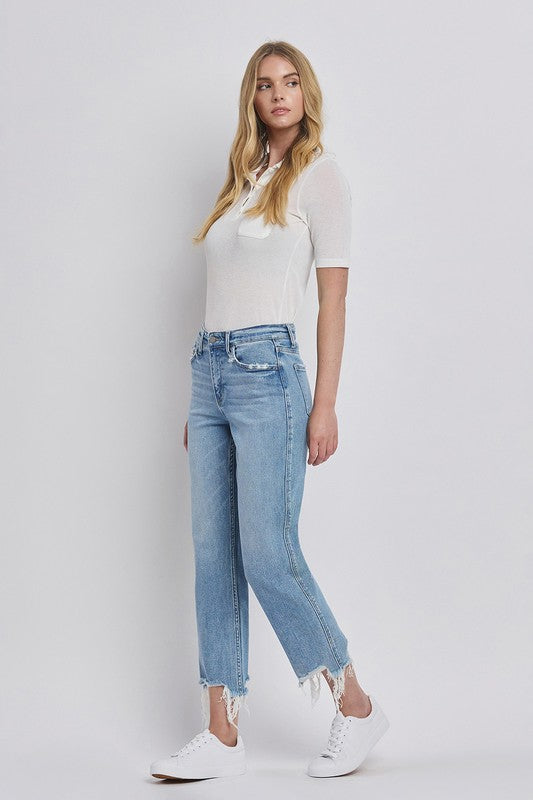 VERVET HIGH RISE REGULAR STRAIGHT JEANS FRANCESCA
