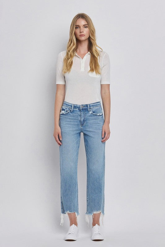 VERVET HIGH RISE REGULAR STRAIGHT JEANS FRANCESCA