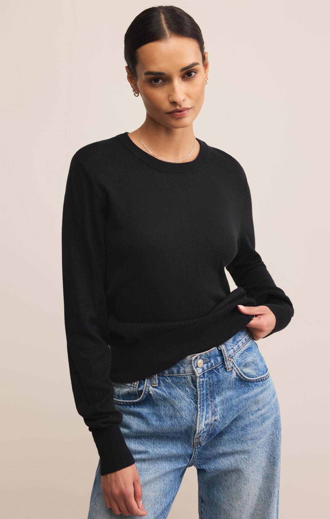 Z SUPPLY THE PERFECT LAYER SWEATER BLACK