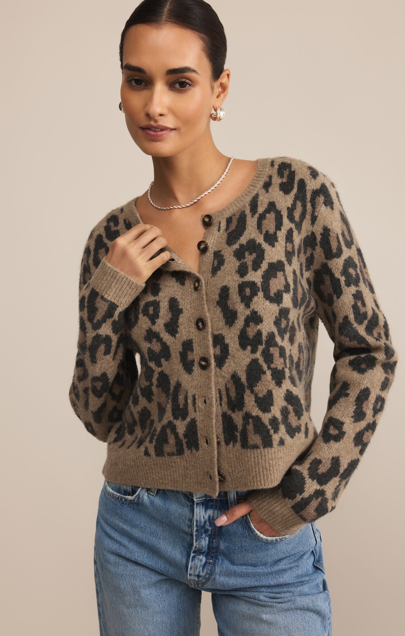 Z SUPPLY WILD OUTLOOK LEOPARD CARDIGAN