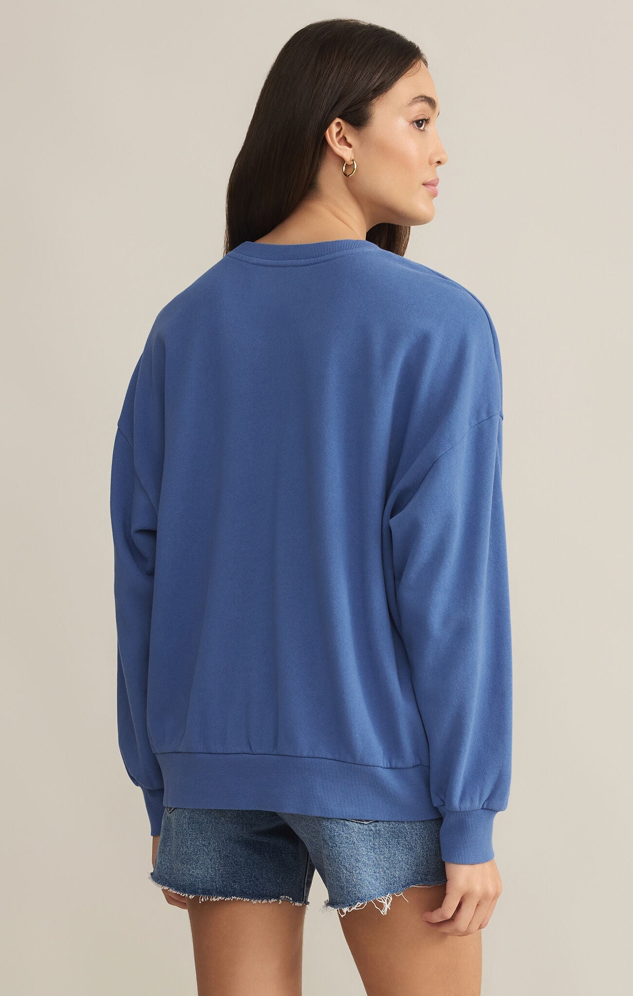 Z SUPPLY VACATION SUNDAY SWEATSHIRT RIVIERA BLUE